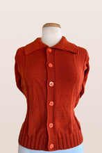Load image into Gallery viewer, Orange Shirt Collar Cardigan