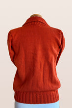 Load image into Gallery viewer, Orange Shirt Collar Cardigan