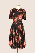 Load image into Gallery viewer, Charlie Red & Black Floral Dress