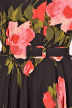 Load image into Gallery viewer, Charlie Red & Black Floral Dress