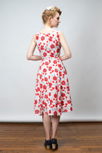 Load image into Gallery viewer, Chita Red & Cream Floral Dress