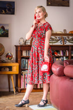 Load image into Gallery viewer, Dakota Red & Green Floral Dress