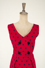 Load image into Gallery viewer, Tegan Red &amp; Navy Polka Dress - Elise Design
 - 6
