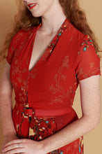 Load image into Gallery viewer, Grace Kelly Red Floral Dress