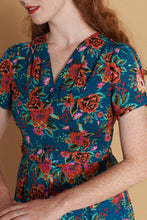 Load image into Gallery viewer, Jenna Turquoise & Orange Dress