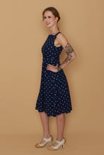 Load image into Gallery viewer, Bee Navy & White Daisy Dress