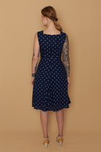 Load image into Gallery viewer, Bee Navy & White Daisy Dress