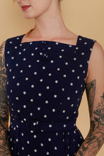 Load image into Gallery viewer, Bee Navy & White Daisy Dress