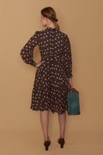 Load image into Gallery viewer, Amber Brown & Cream Floral Dress