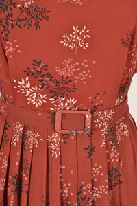 Freida Wine Floral Dress