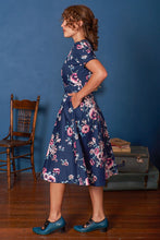 Load image into Gallery viewer, Ginger Teal & Pink Floral Dress
