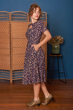 Load image into Gallery viewer, Ginger Purple Cherry Floral Dress