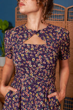 Load image into Gallery viewer, Ginger Purple Cherry Floral Dress