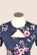 Load image into Gallery viewer, Ginger Teal & Pink Floral Dress