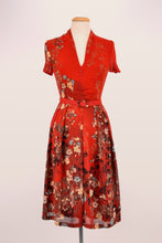 Load image into Gallery viewer, Grace Kelly Red Floral Dress