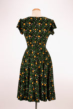 Load image into Gallery viewer, Green & Mustard Floral Jersey Dress