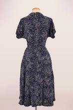 Load image into Gallery viewer, Manette Navy & Cream Dots Dress
