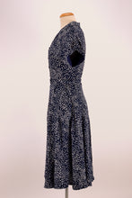 Load image into Gallery viewer, Manette Navy & Cream Dots Dress