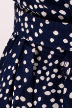 Load image into Gallery viewer, Manette Navy & Cream Dots Dress