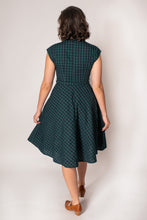 Load image into Gallery viewer, May Green & Navy Checker Dress