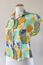 Load image into Gallery viewer, Minki Green & Mustard Tiki Floral Blouse