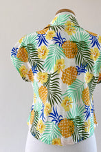 Load image into Gallery viewer, Minki Green & Mustard Tiki Floral Blouse