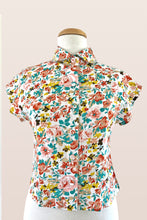 Load image into Gallery viewer, Minki Dusty Pink & Turquoise Linen Blouse