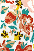 Load image into Gallery viewer, Minki Dusty Pink & Turquoise Linen Blouse