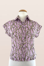 Load image into Gallery viewer, Minki Lilac Tulips Cotton Blouse