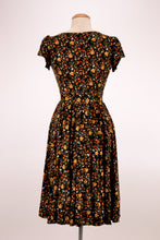 Load image into Gallery viewer, Mustard & Orange Floral Jersey Dress