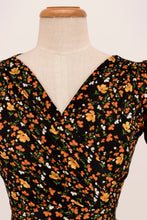 Load image into Gallery viewer, Mustard & Orange Floral Jersey Dress