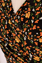 Load image into Gallery viewer, Mustard & Orange Floral Jersey Dress