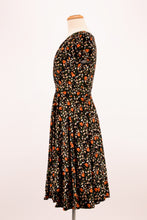 Load image into Gallery viewer, Orange & Cream Floral Jersey Dress