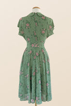 Load image into Gallery viewer, Posy Green Floral & Dots Dress