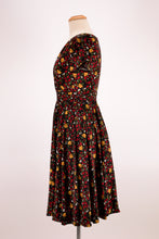 Load image into Gallery viewer, Red & Mustard Floral Jersey Dress