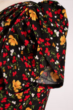 Load image into Gallery viewer, Red & Mustard Floral Jersey Dress