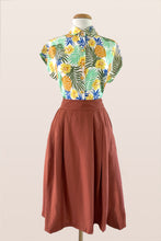 Load image into Gallery viewer, Roxy Rust Tussah Skirt