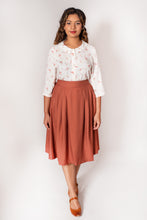 Load image into Gallery viewer, Roxy Rust Tussah Skirt