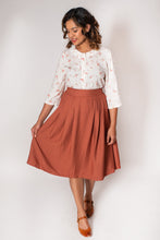 Load image into Gallery viewer, Roxy Rust Tussah Skirt
