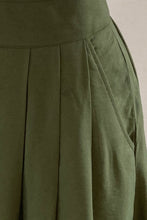 Load image into Gallery viewer, Roxy Green Tussah Skirt