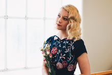 Load image into Gallery viewer, Serenity Navy Embroidery Dress
