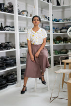 Load image into Gallery viewer, Perla Mustard Dots Blouse