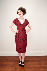Lalleh Burgundy Dots Dress - Elise Design
 - 3