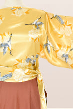 Load image into Gallery viewer, Kimono Crane Yellow Blouse
