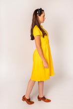 Load image into Gallery viewer, Ally Yellow Linen Dress