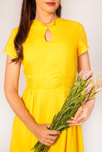 Load image into Gallery viewer, Ally Yellow Linen Dress