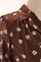 Load image into Gallery viewer, Amber Brown & Cream Floral Dress