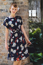 Load image into Gallery viewer, Anderson Navy &amp; Red Floral Dress