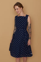 Load image into Gallery viewer, Bee Navy & White Daisy Dress