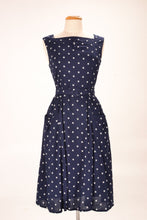 Load image into Gallery viewer, Bee Navy & White Daisy Dress